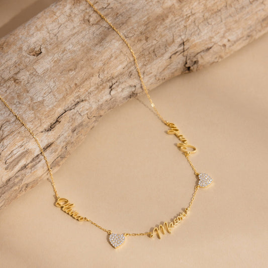 Collar de corazón con el nombre Grace