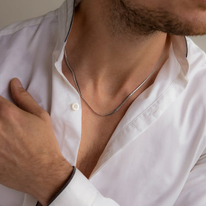 Collar de cadena de serpiente para hombre 