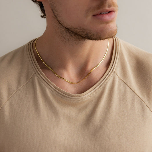 Collar de cadena de serpiente para hombre 