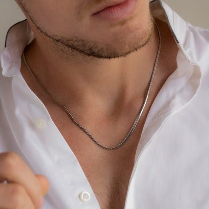 Collar de cadena de serpiente para hombre 