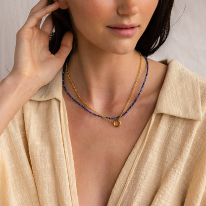 Collar con dije circular Rolo