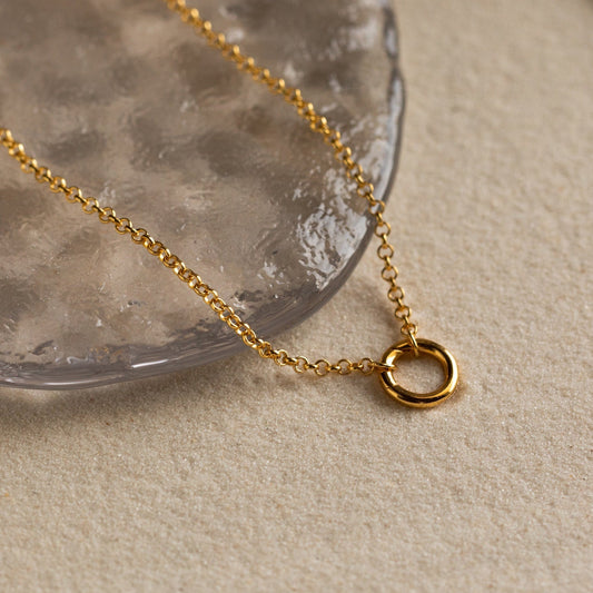 Collar con dije circular Rolo