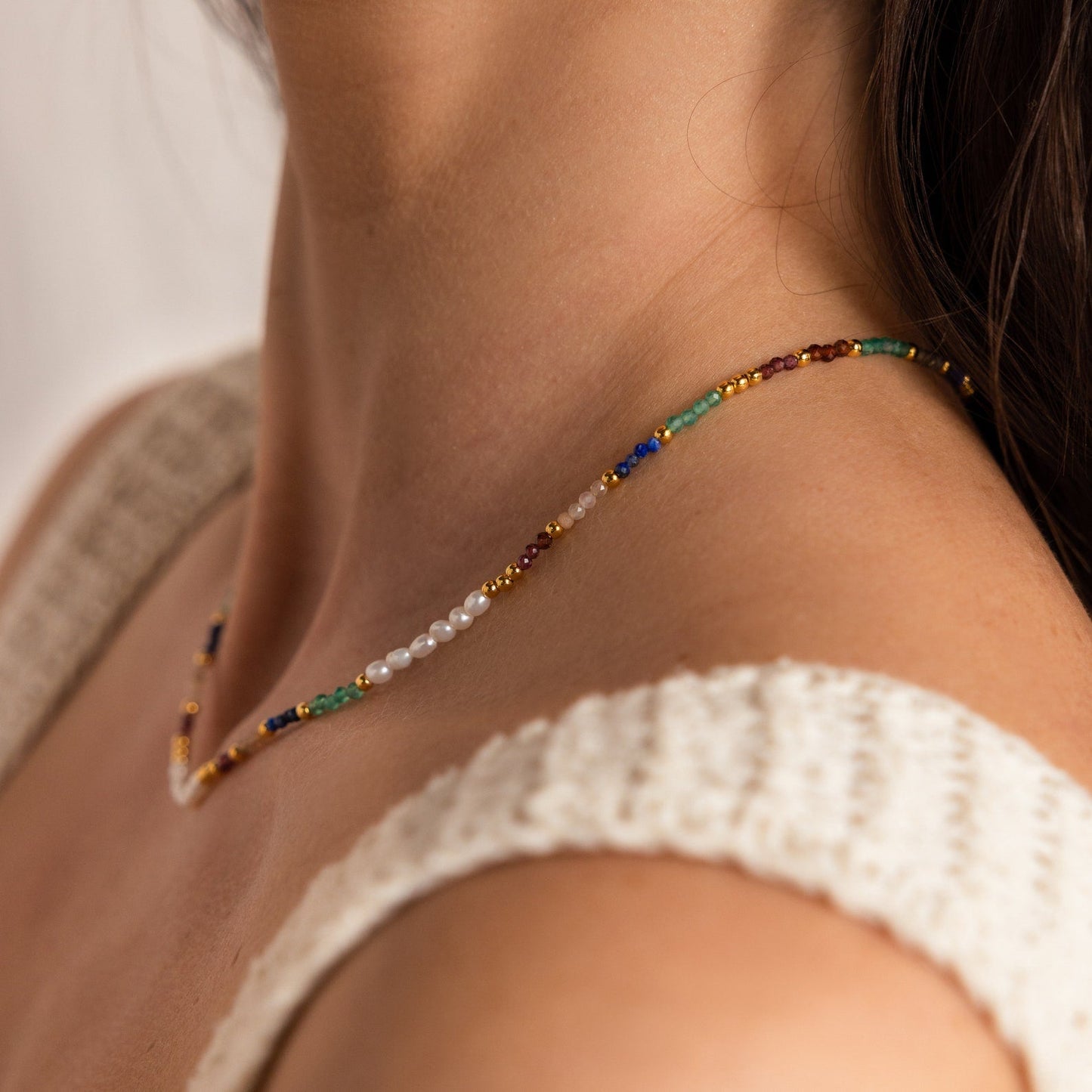 Collar de cuentas arcoíris Oasis
