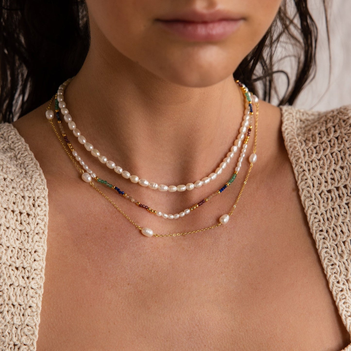 Collar de cuentas arcoíris Oasis