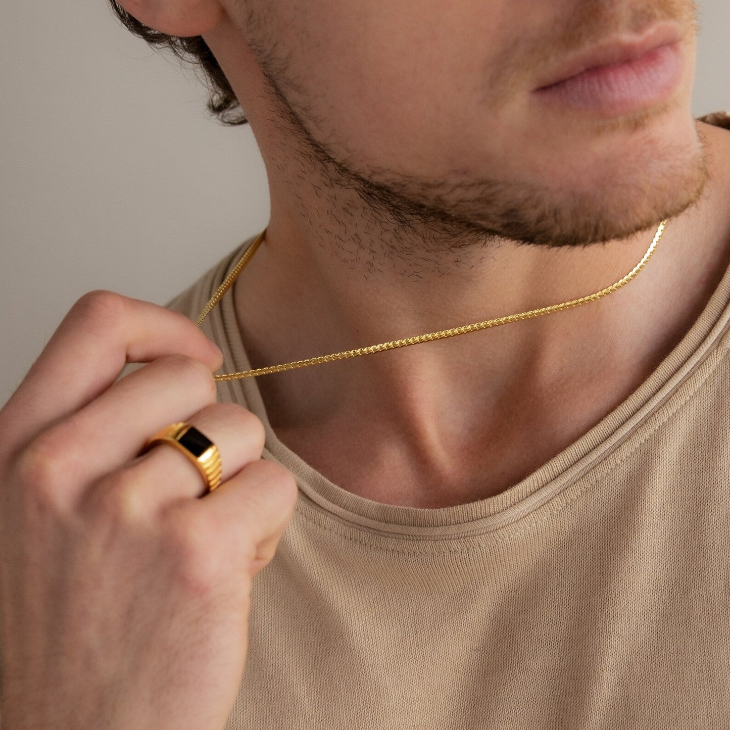 Collar de cadena de serpiente para hombre 
