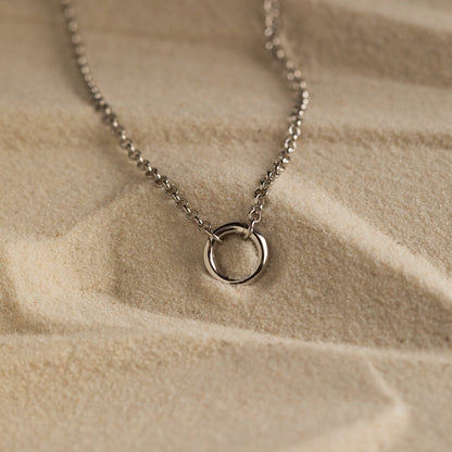 Collar con dije circular Rolo
