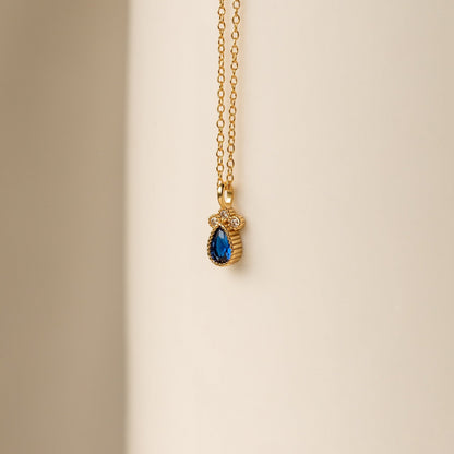 Lorelei Sapphire Teardrop Necklace