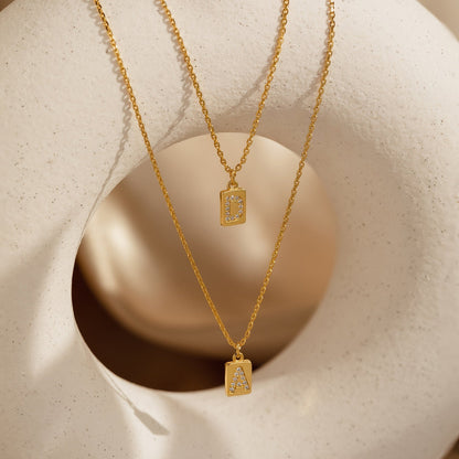 Halskette mit Mini-Pavé-Anhänger