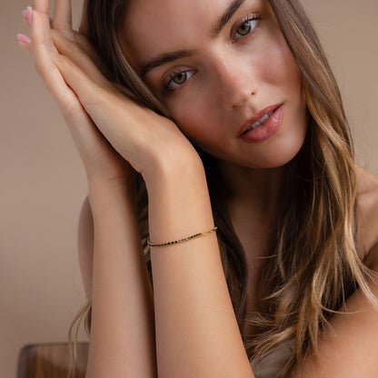 Pulsera de tenis de diamantes negros