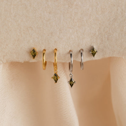 Peridot Earrings Set