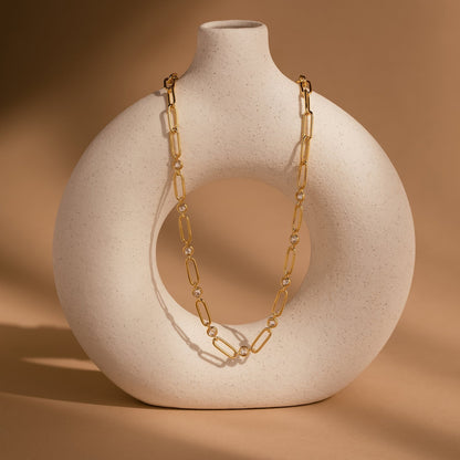 Collar con clip de diamantes