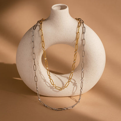 Collar con clip de diamantes