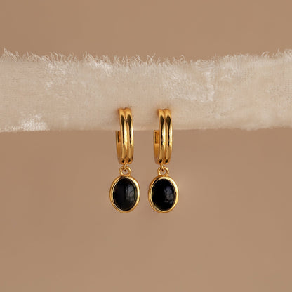 Paquete de aros de ónix negro