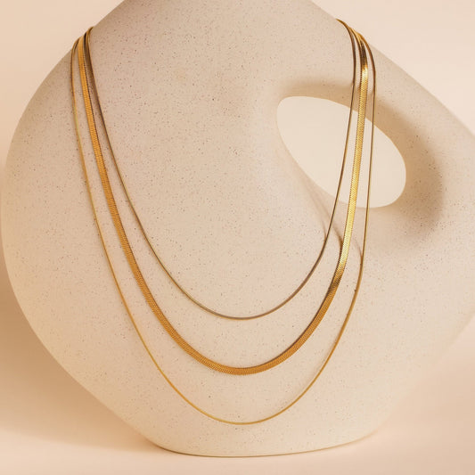 Collar de cadena de tres capas