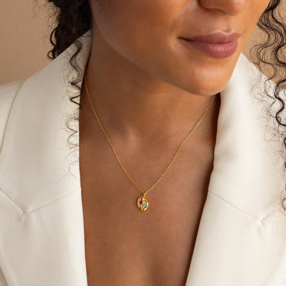 Collar con piedra de nacimiento y huella