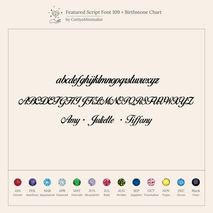 Elegant Birthstone Name Necklace