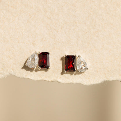 Toi et Moi Birthstone Earrings
