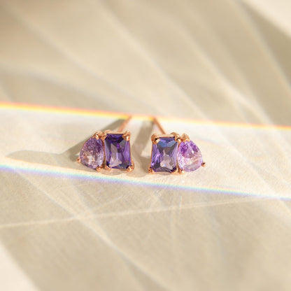 Toi et Moi Birthstone Earrings