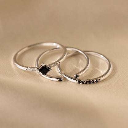 Black Abyss Ring Set