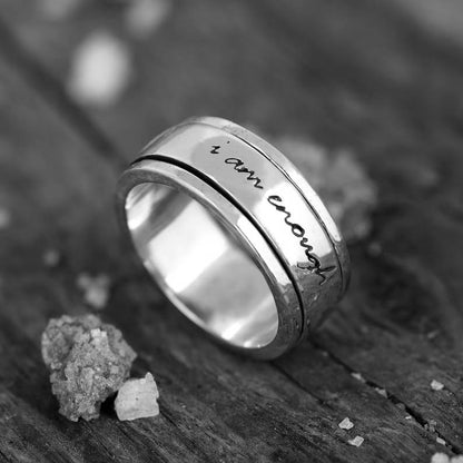 I am Enough Spinning Fidget Ring