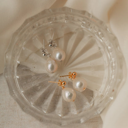 Pendientes de perlas barrocas