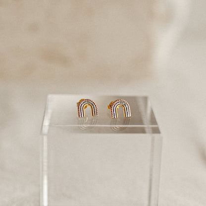 Hope Regenbogen Ohrstecker 