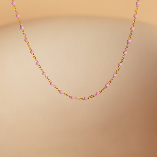 Collar de estación rosa