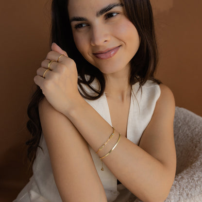 Mini pulsera con nombre y piedra de nacimiento