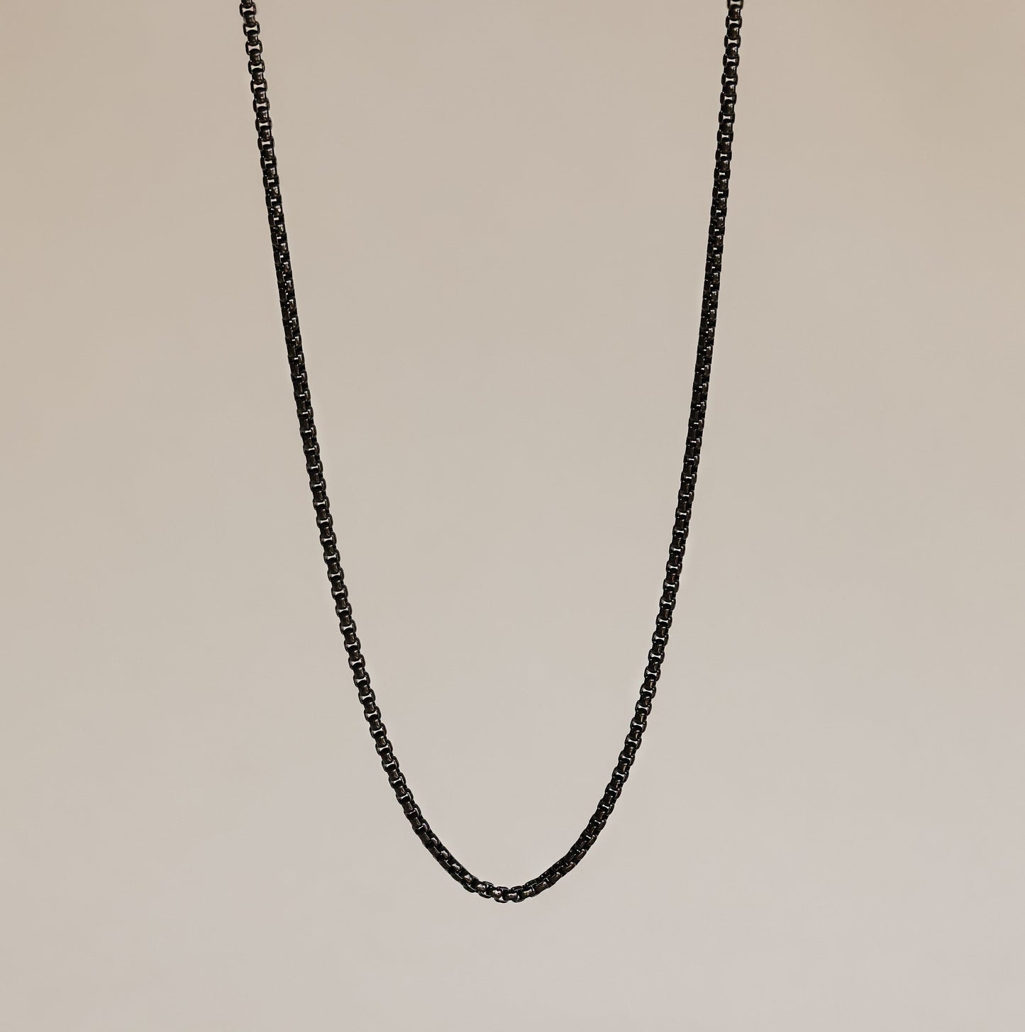 Cadena Rolo Negra para Hombre 
