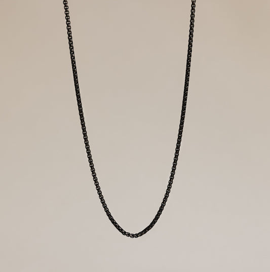 Cadena Rolo Negra para Hombre 