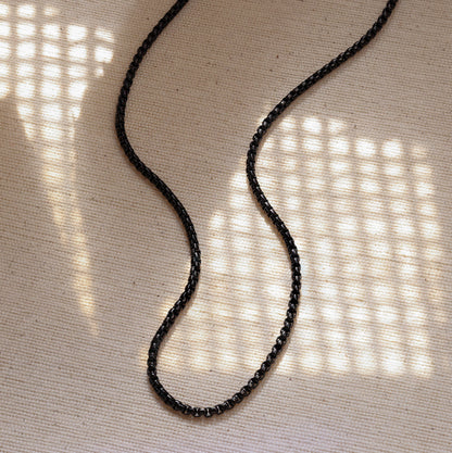 Cadena Rolo Negra para Hombre 