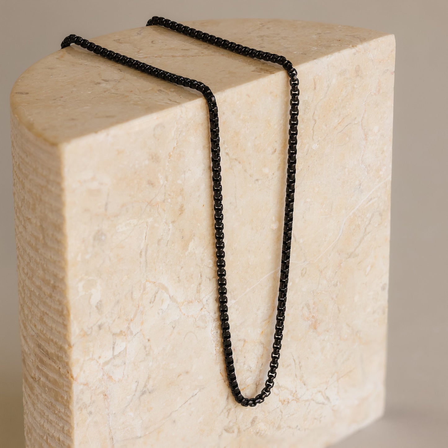 Cadena Rolo Negra para Hombre 
