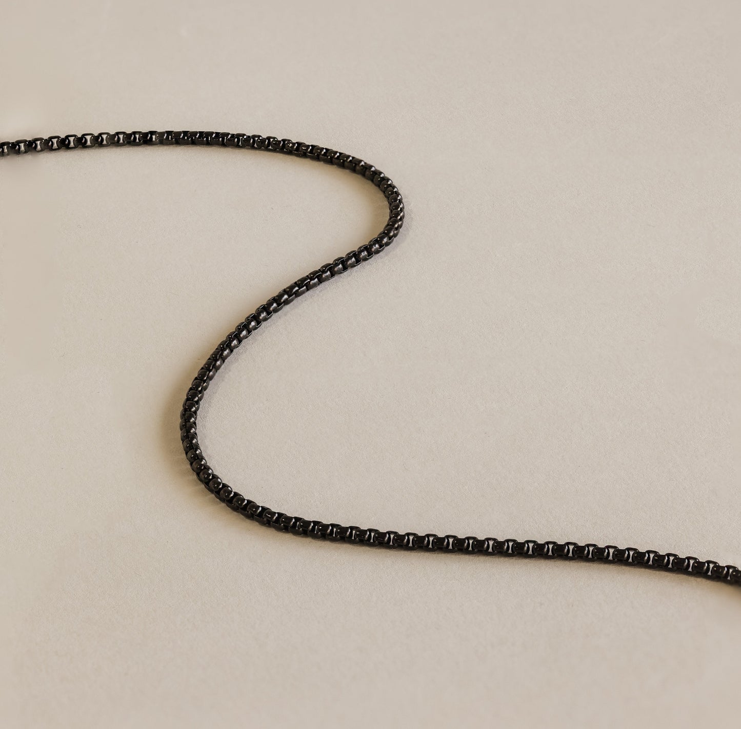 Cadena Rolo Negra para Hombre 