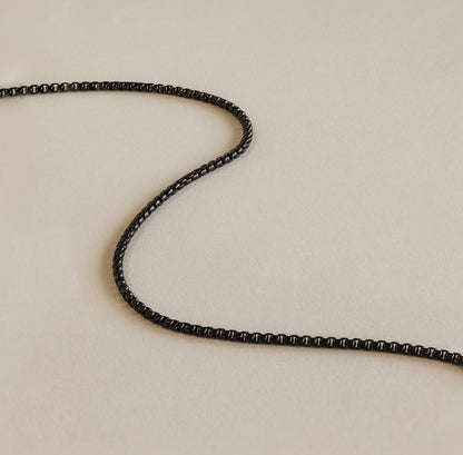 Cadena Rolo Negra para Hombre 