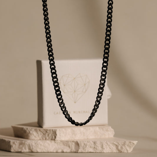 Cadena de eslabones negra para hombre 