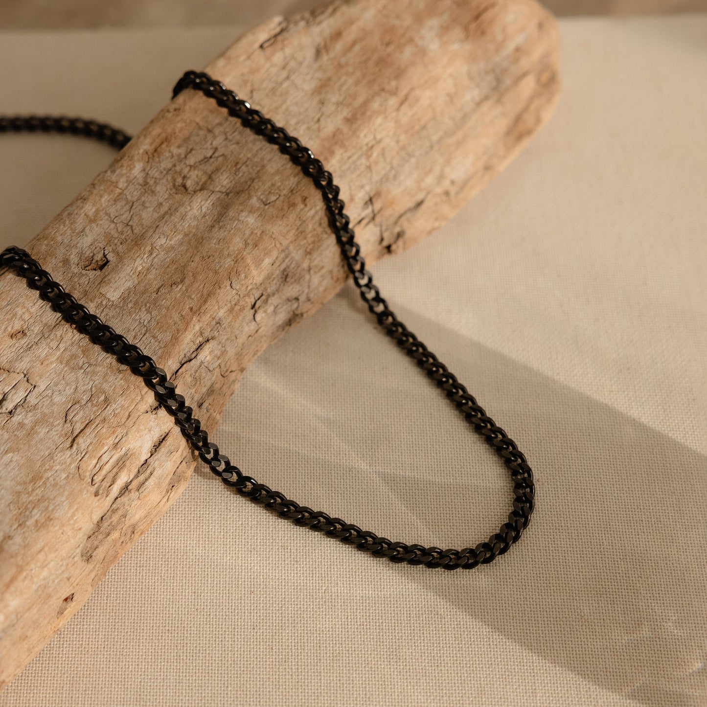 Cadena de eslabones negra para hombre 