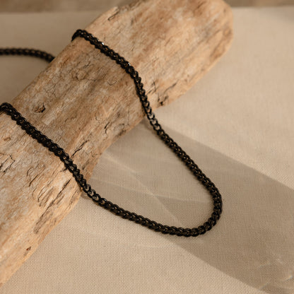 Cadena de eslabones negra para hombre 