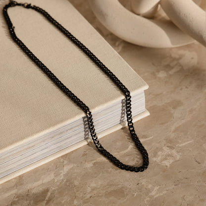 Cadena de eslabones negra para hombre 