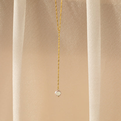Collar de perlas con lazo en Y 