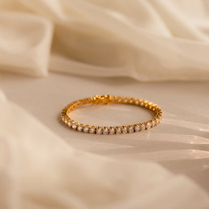 Pulsera de tenis con diamantes llamativos