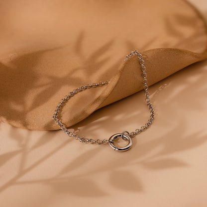 Rolo Circle Charm Bracelet