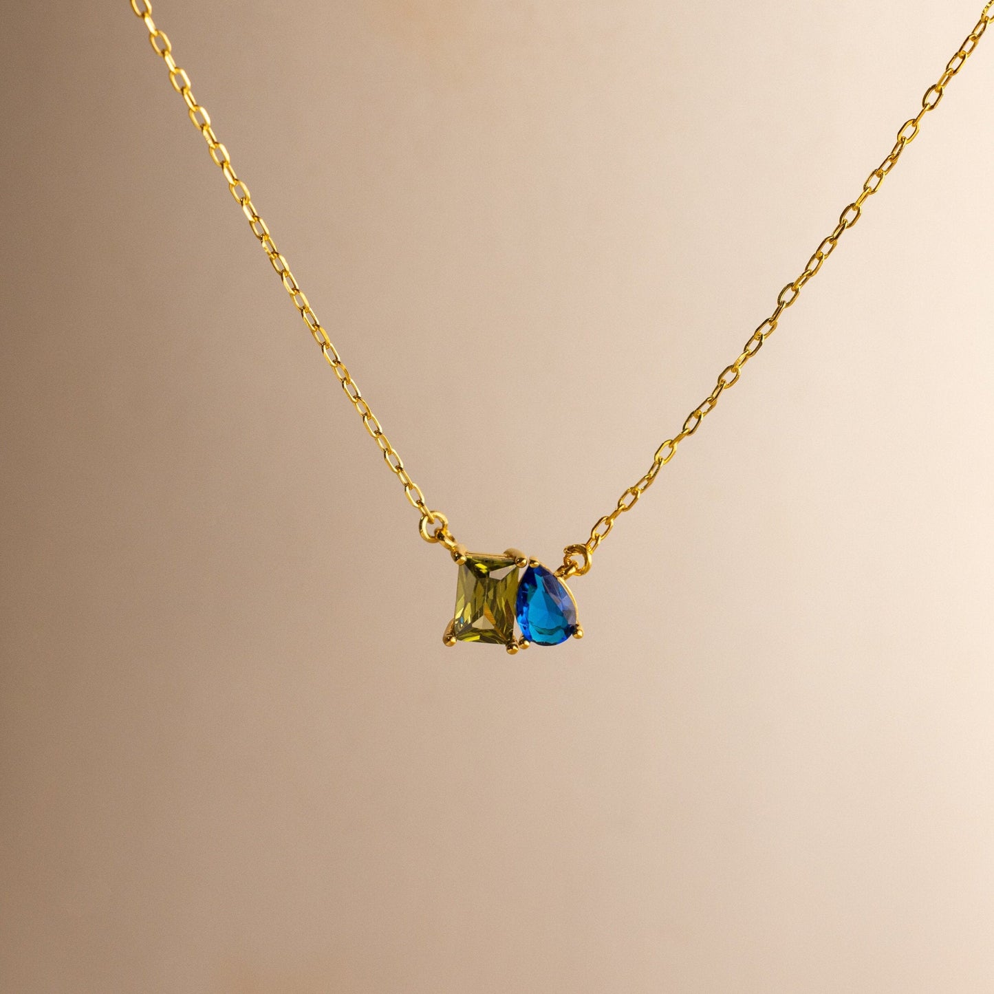 Collar con piedra de nacimiento Toi et Moi 