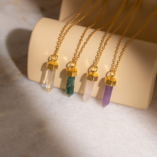 Collares de cuarzo cristal 