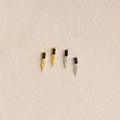 Onyx Dagger Drop Earrings
