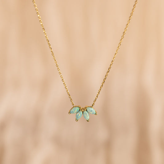 Collar marquesa de ópalo turquesa