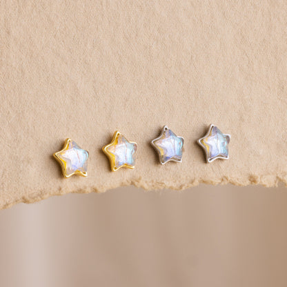 Moonstone Star Studs