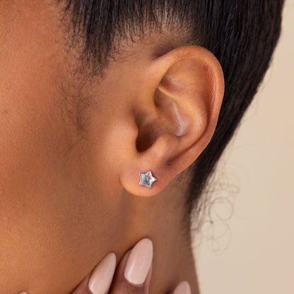 Moonstone Star Studs