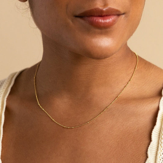 Collar de cadena de bolas con cuentas 