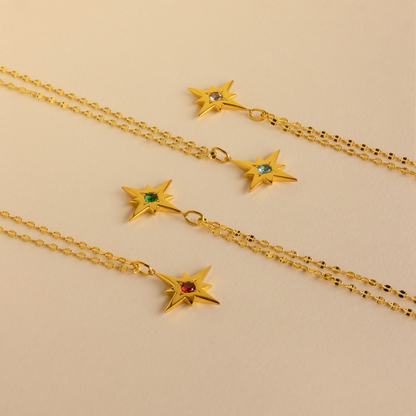 Collar con piedra de nacimiento de estrella