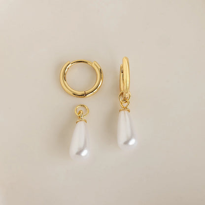 Pearl Teardrop Huggies
